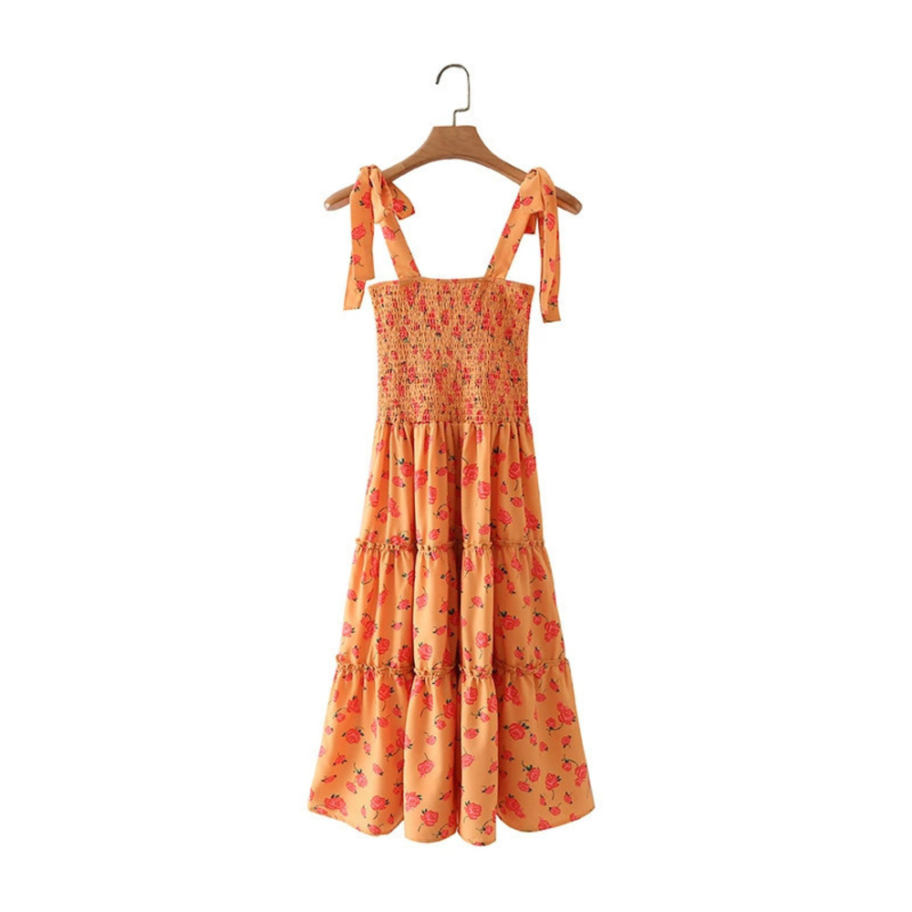 ZARA Floral Print Multicolor Strappy Dress